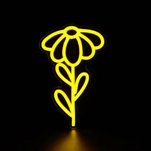 Neon Fleur Jaune Lampe Neon