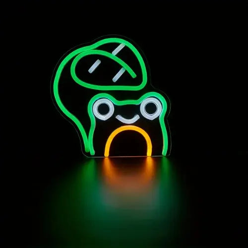 Neon Grenouille Feuille Lampe Neon