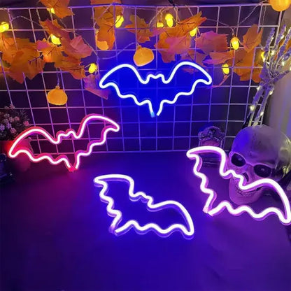 Neon Halloween Chauve-Souris Lampe Neon