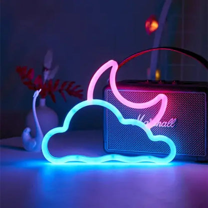 Neon Nuage Lune Lampe Neon