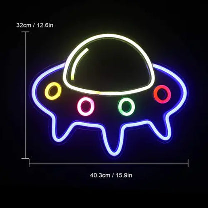 Neon UFO OVNI Lampe Neon