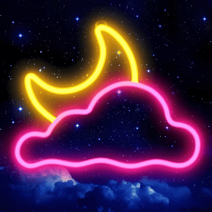 Neon Nuage Lune Lampe Neon