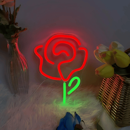 Neon sur pied Rose Lampe Neon