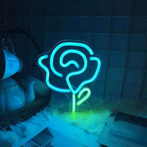 Neon sur pied Rose Lampe Neon
