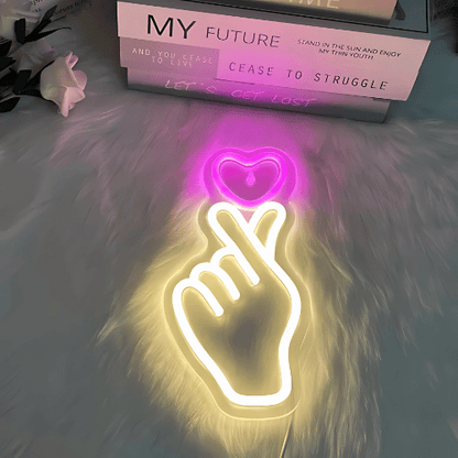 Neon main coeur Lampe Neon