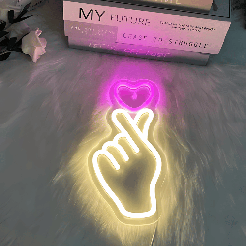 Neon main coeur Lampe Neon