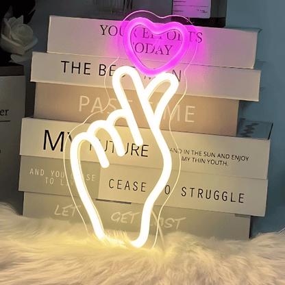 Neon main coeur Lampe Neon